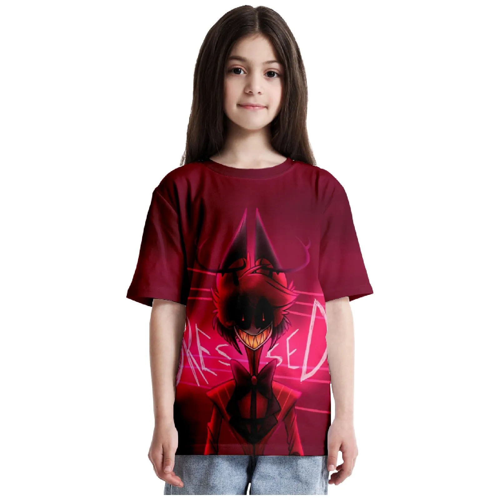 Xcoser Hazbin Hotel Angel Dust Art T-Shirt Cosplay Unisex Eltern-Kind-Kleidung