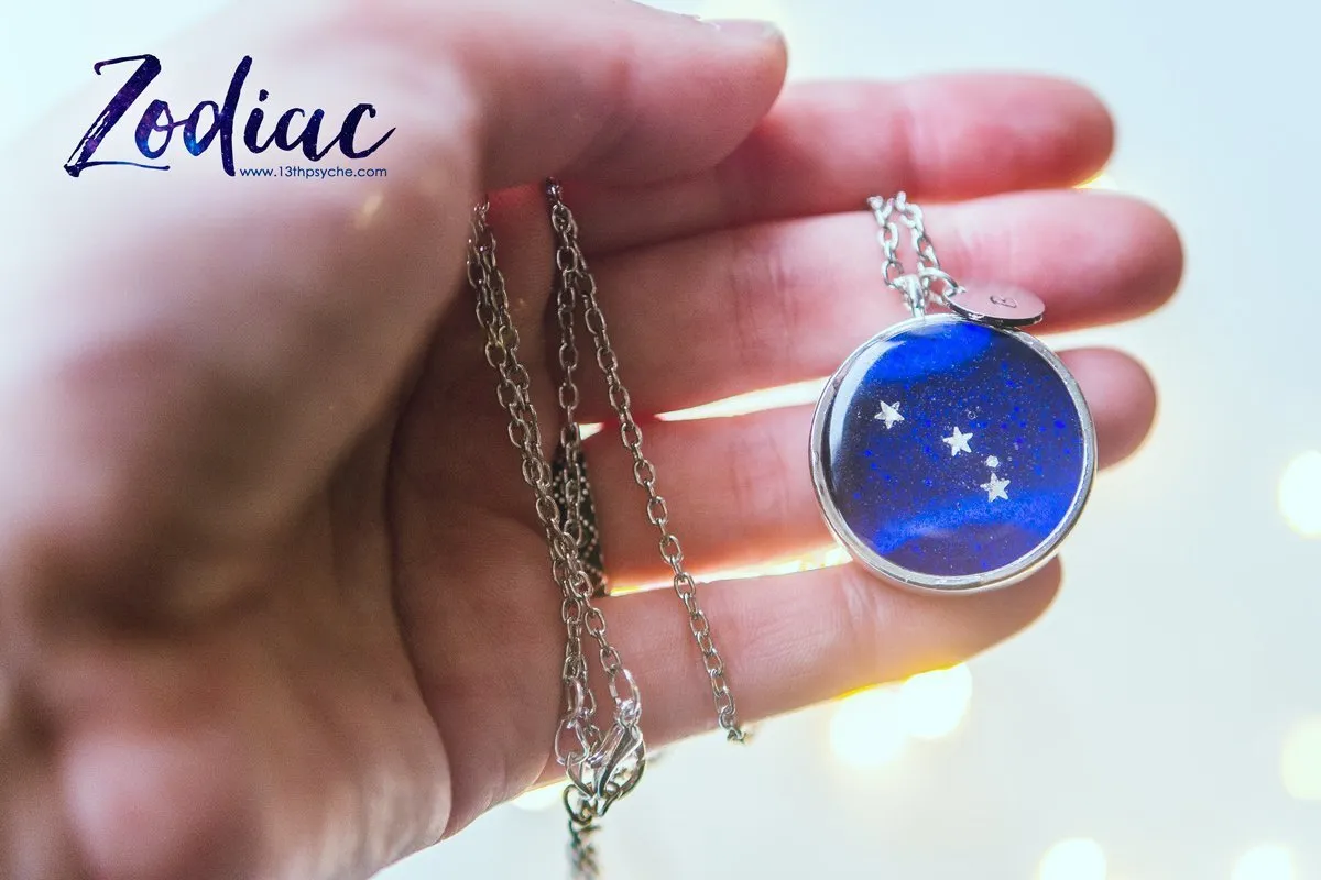 Zodiac jewelry, Aries constellation necklace